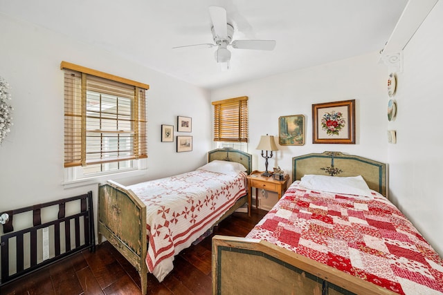 21922 Lake St, Cassopolis, MI 49031 - bedroom featuring hardwood / wood-style flooring and ceiling fan