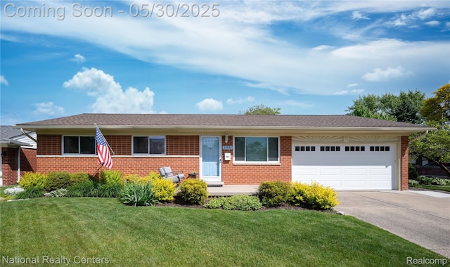 33532 Regal, Fraser, MI 48026 - single story home featuring brick siding, driveway, a garage, and a front lawn