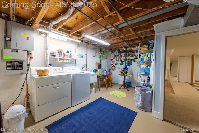 33532 Regal, Fraser, MI 48026 - washroom with separate washer and dryer and electric panel