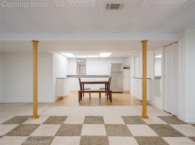 33532 Regal, Fraser, MI 48026 - finished basement with freestanding refrigerator and baseboards