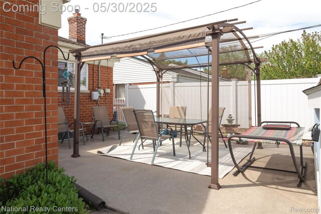 33532 Regal, Fraser, MI 48026 - view of patio / terrace featuring a pergola and outdoor dining area
