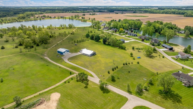 17495 Bison Trl, White Pigeon, MI 49099 - aerial view of sparsely populated area with a nearby body of water