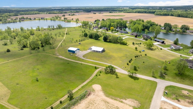 17495 Bison Trl, White Pigeon, MI 49099 - aerial view of sparsely populated area featuring a large body of water