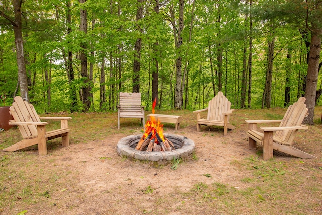6210 W Monroe Rd, Hesperia, MI 49421 - view of yard with a fire pit