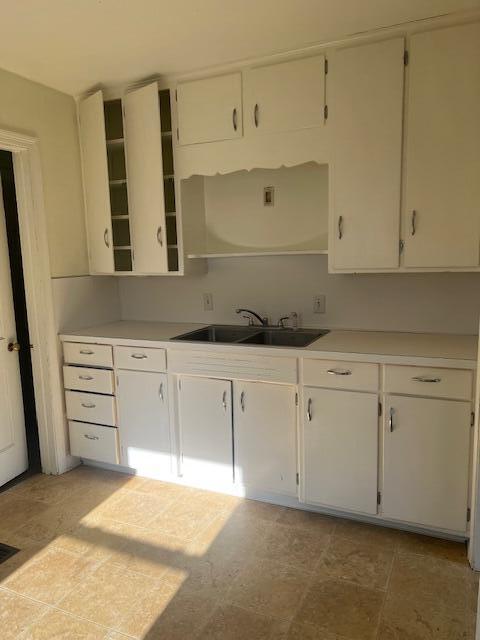 337 E Pine St, Fremont, MI 49412 - kitchen featuring a sink, white cabinetry, and light countertops