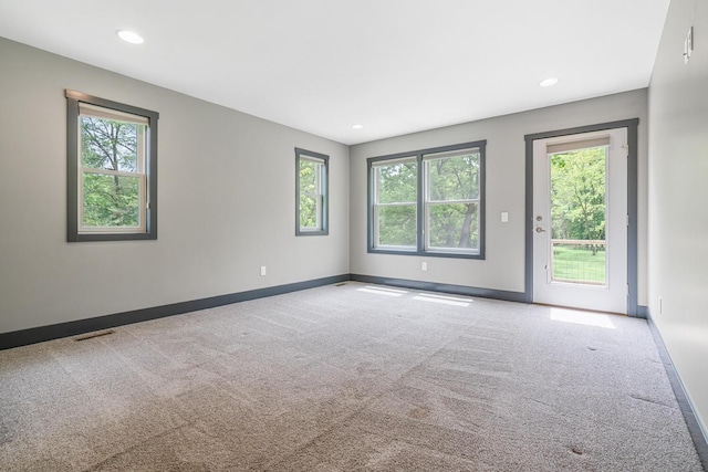124 S Shore Dr, Portage, MI 49002 - spare room with carpet flooring, baseboards, and recessed lighting