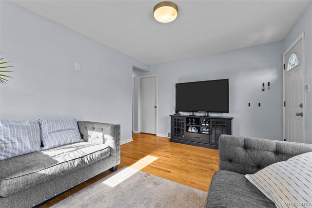 125 Tecumseh St, Clawson, MI 48017 - living room with wood finished floors and baseboards