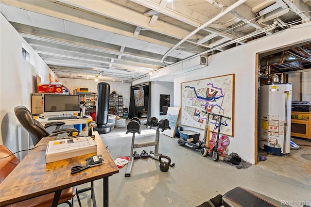 125 Tecumseh St, Clawson, MI 48017 - unfinished basement with water heater