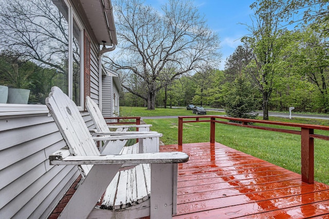 7694 Norconk Rd, Bear Lake, MI 49614 - deck featuring a yard