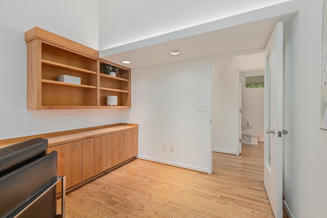 202 Orchard Hills Dr, Ann Arbor, MI 48104 - unfurnished office with light wood-style flooring, recessed lighting, and baseboards