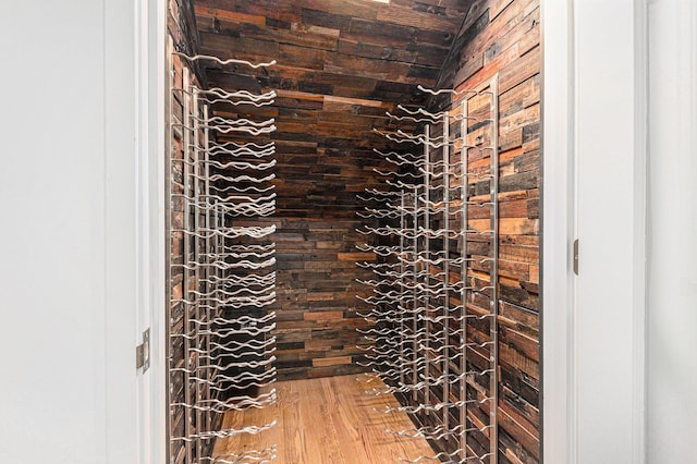 202 Orchard Hills Dr, Ann Arbor, MI 48104 - wine cellar featuring wooden walls and wood finished floors