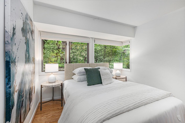 202 Orchard Hills Dr, Ann Arbor, MI 48104 - bedroom featuring multiple windows, wood finished floors, and baseboards