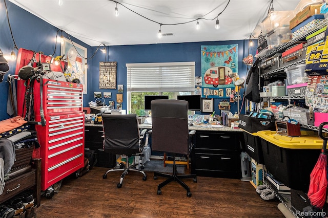 313 Spring Brooke Dr, Brighton, MI 48116 - office featuring wood finished floors and track lighting