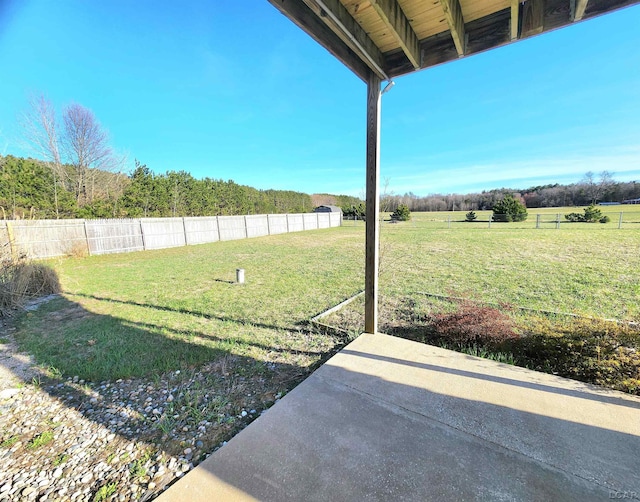 6039 W Morris Lake Rd, Mears, MI 49436 - view of yard with a patio area and a rural view