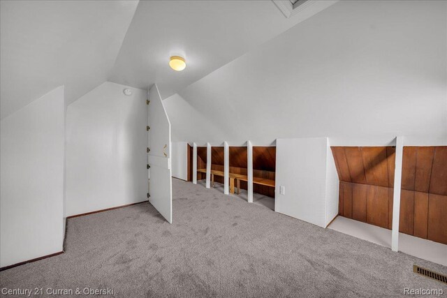 59 E Pleasant St, River Rouge, MI 48218 - bonus room featuring carpet floors and vaulted ceiling