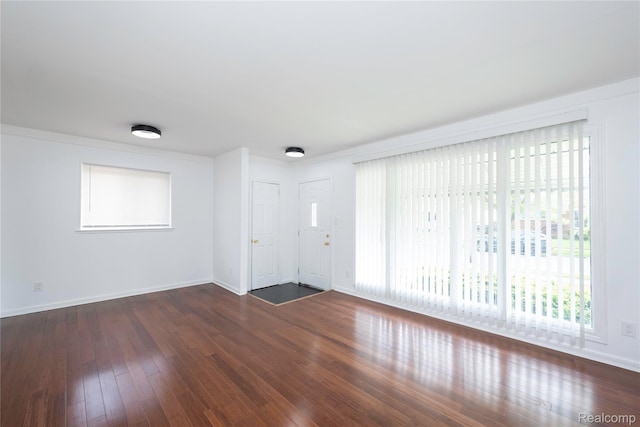 26211 Linwood St, Roseville, MI 48066 - entryway featuring dark wood-style flooring and baseboards
