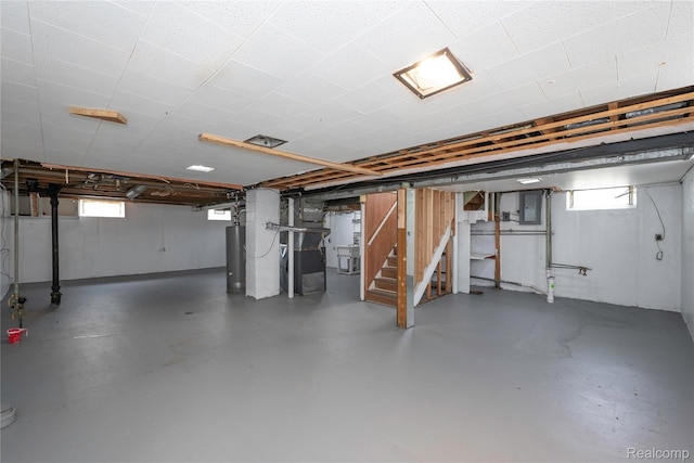 26211 Linwood St, Roseville, MI 48066 - basement featuring stairway and water heater