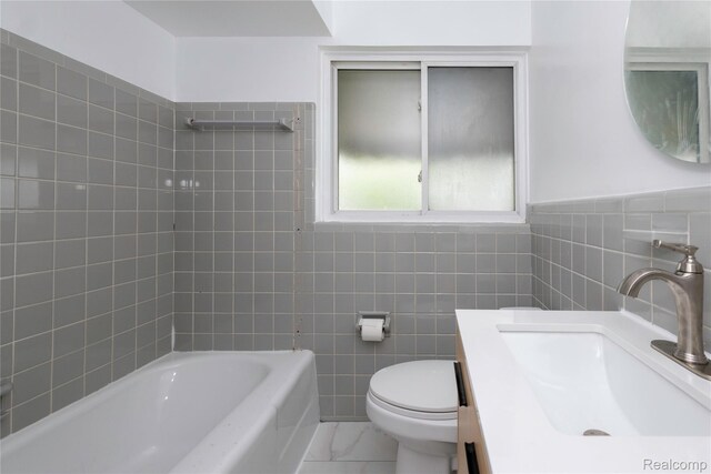 26211 Linwood St, Roseville, MI 48066 - full bath with tile walls, vanity, and toilet