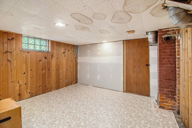 115 N Emily, Ludington, MI 49431 - below grade area with wood walls
