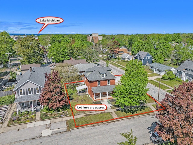 115 N Emily, Ludington, MI 49431 - aerial view of residential area