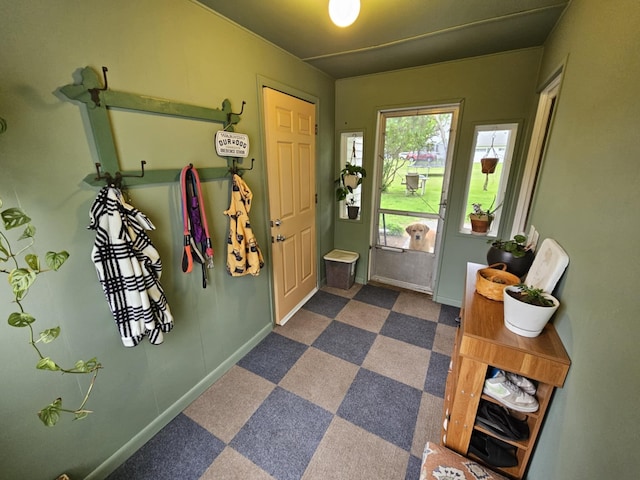 527 Jones St, Grand Ledge, MI 48837 - entryway with baseboards and dark floors