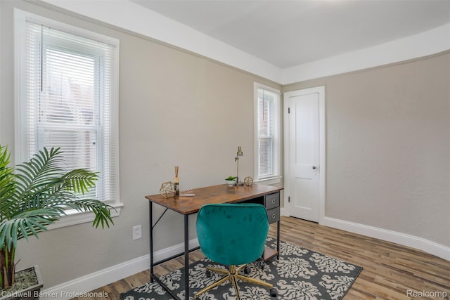 7283 Lozier Ave, Warren, MI 48091 - home office with wood finished floors and baseboards