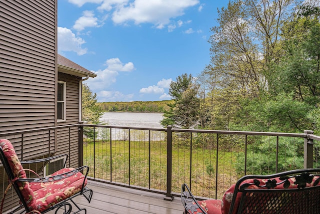 7431 W Buchanan Rd, Shelby, MI 49455 - balcony with a water view and a forest view