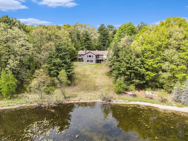 7431 W Buchanan Rd, Shelby, MI 49455 - aerial view of property and surrounding area featuring a large body of water