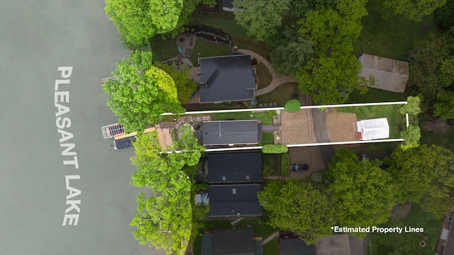 1548 Indian Trl, Pleasant Lake, MI 49272 - aerial overview of property's location featuring property boundaries highlighted