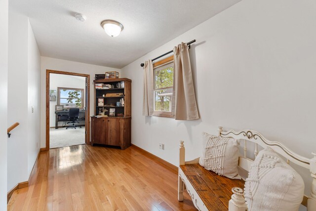 1548 Indian Trl, Pleasant Lake, MI 49272 - living area with an office area, plenty of natural light, light wood finished floors, and baseboards