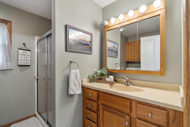 1548 Indian Trl, Pleasant Lake, MI 49272 - full bathroom with vanity and a shower stall