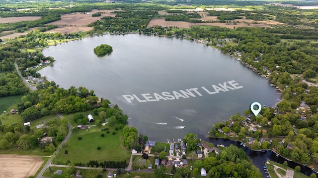 1548 Indian Trl, Pleasant Lake, MI 49272 - aerial view of a nearby body of water