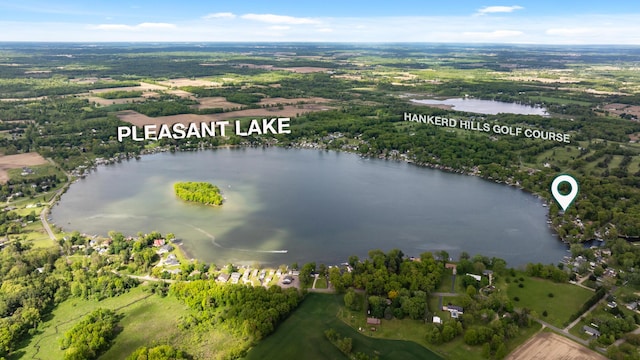 1548 Indian Trl, Pleasant Lake, MI 49272 - aerial view of a large body of water