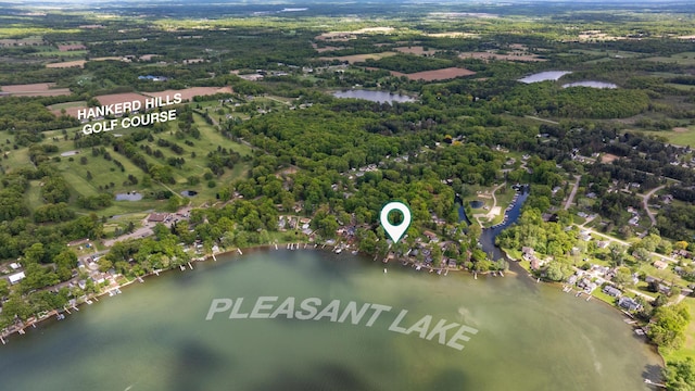 1548 Indian Trl, Pleasant Lake, MI 49272 - aerial view of property and surrounding area featuring a nearby body of water