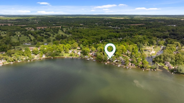 1548 Indian Trl, Pleasant Lake, MI 49272 - aerial overview of property's location featuring a nearby body of water and a forest