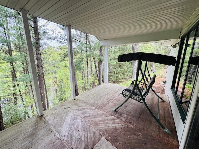4375 W Haskell Lake Rd, Harrison, MI 48625 - view of wooden terrace
