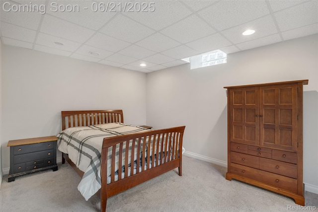 55161 Whitney Dr, Shelby Twp, MI 48315 - bedroom featuring carpet floors, a paneled ceiling, and recessed lighting