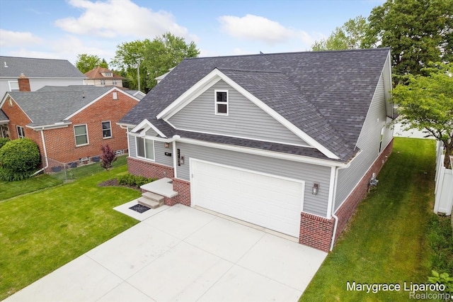 1759 2nd St, Taylor, MI 48192 - traditional-style house with brick siding, driveway, roof with shingles, and a garage