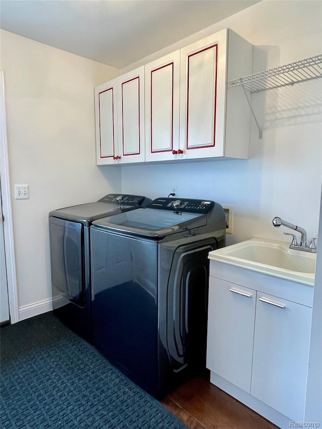 1325 Capac Rd, Berlin, MI 48002 - washroom featuring washing machine and clothes dryer and cabinet space