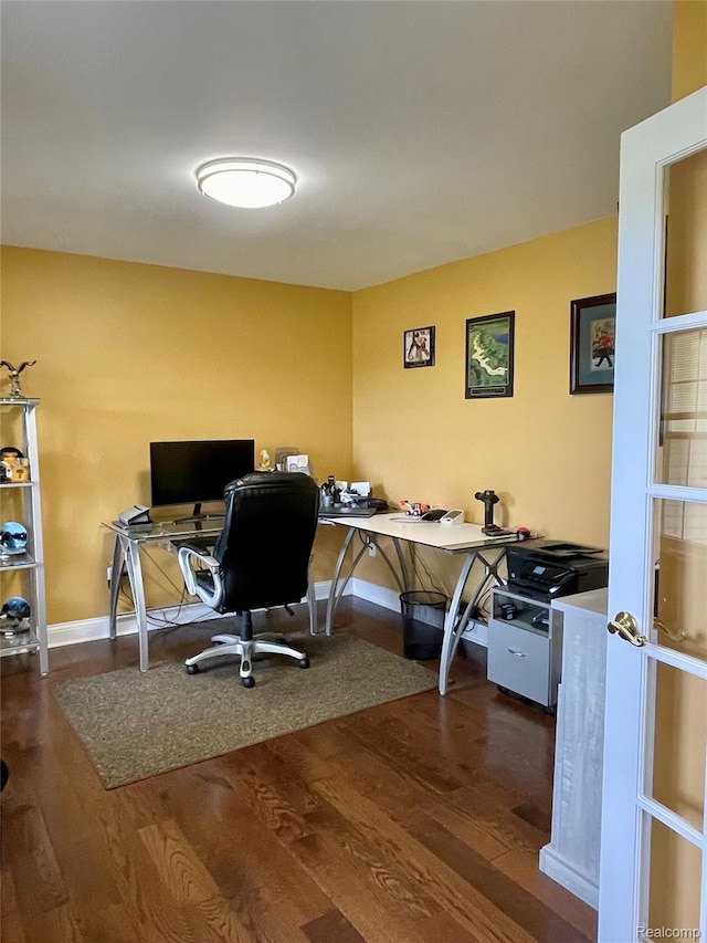 1325 Capac Rd, Berlin, MI 48002 - home office with wood finished floors