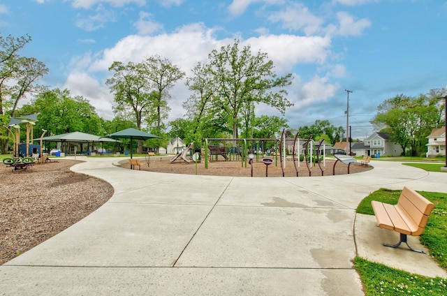 1118 Burr St, Jackson, MI 49201 - view of community featuring a gazebo