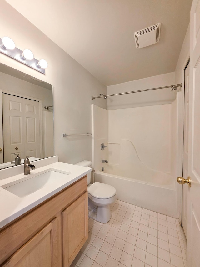 2936 Signature Blvd, Ann Arbor, MI 48103 - full bathroom with tile patterned flooring, vanity, shower / tub combination, and toilet