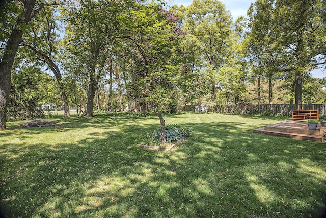 15035 155th Ave, Grand Haven, MI 49417 - view of yard featuring a wooden deck