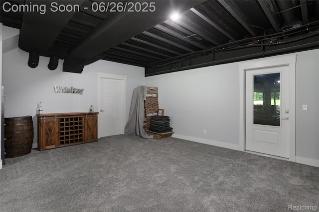 800 Greystone Dr, Chelsea, MI 48118 - basement with carpet flooring