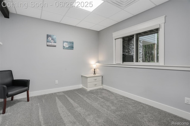 800 Greystone Dr, Chelsea, MI 48118 - unfurnished room with carpet floors and a drop ceiling