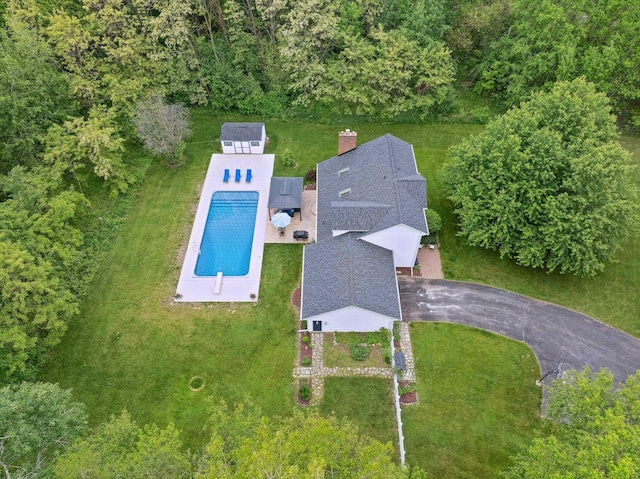 16350 Whitaker Rd, Linden, MI 48451 - aerial view of property and surrounding area featuring a pool