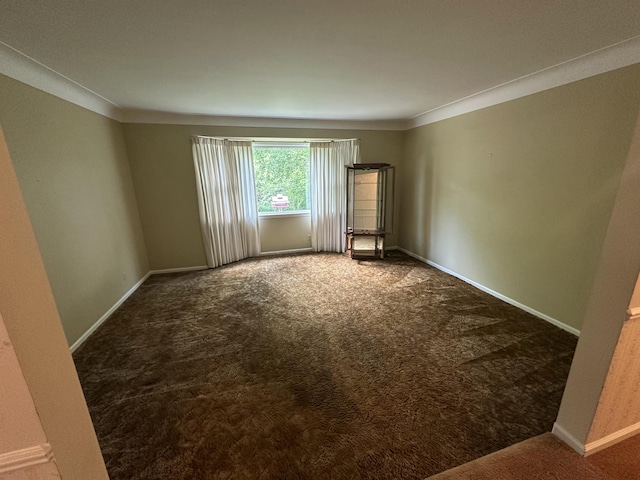 388 Richard St, Spring Arbor, MI 49283 - carpeted empty room with baseboards and crown molding