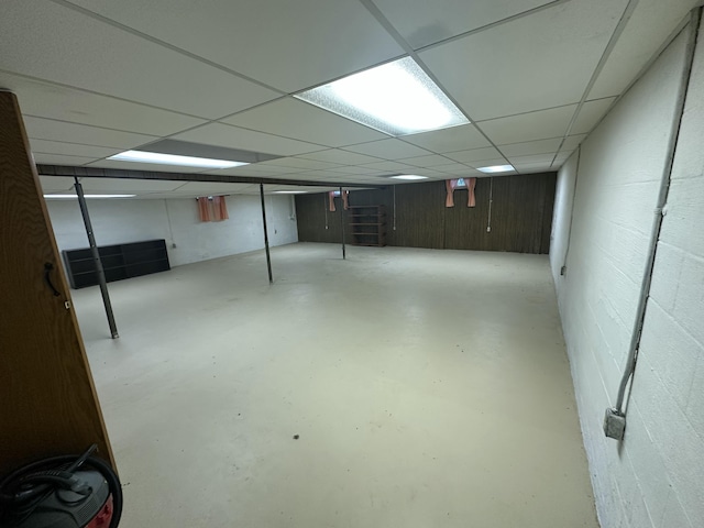 388 Richard St, Spring Arbor, MI 49283 - finished below grade area with a drop ceiling