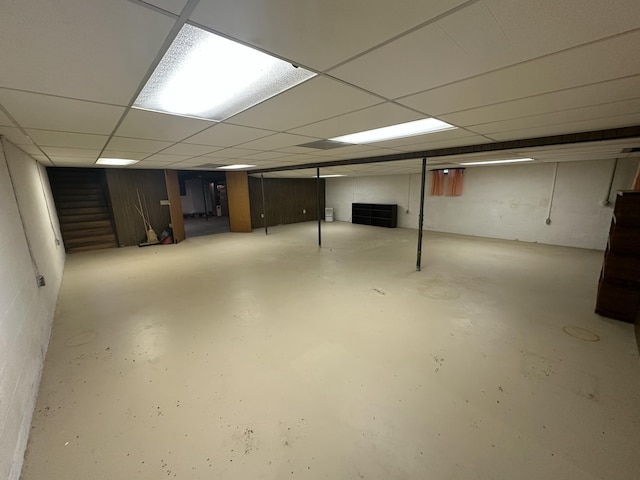 388 Richard St, Spring Arbor, MI 49283 - finished below grade area with a drop ceiling