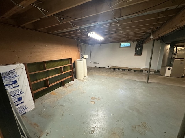 388 Richard St, Spring Arbor, MI 49283 - basement with heating unit, electric panel, and a water softener